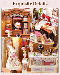 Rolife Elsa's Tailoring fabric-racks showcase colorful textiles for display