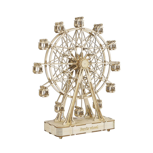 Rolife Ferris Wheels music box during assembly promotes focus and patience.