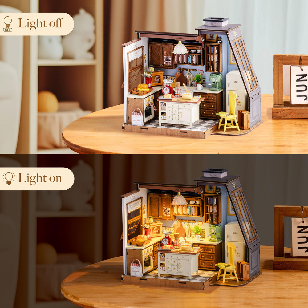 Rolife figurines scene ready for storytelling in the dollhouse