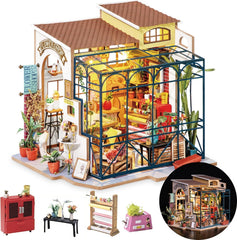Rolife Flower Shop front view for an inviting miniature display