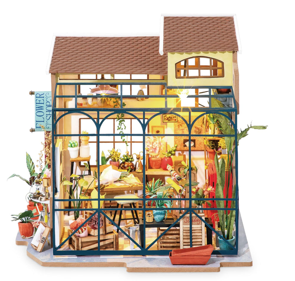 Rolife Flower Shop interior scene with cozy details for realism