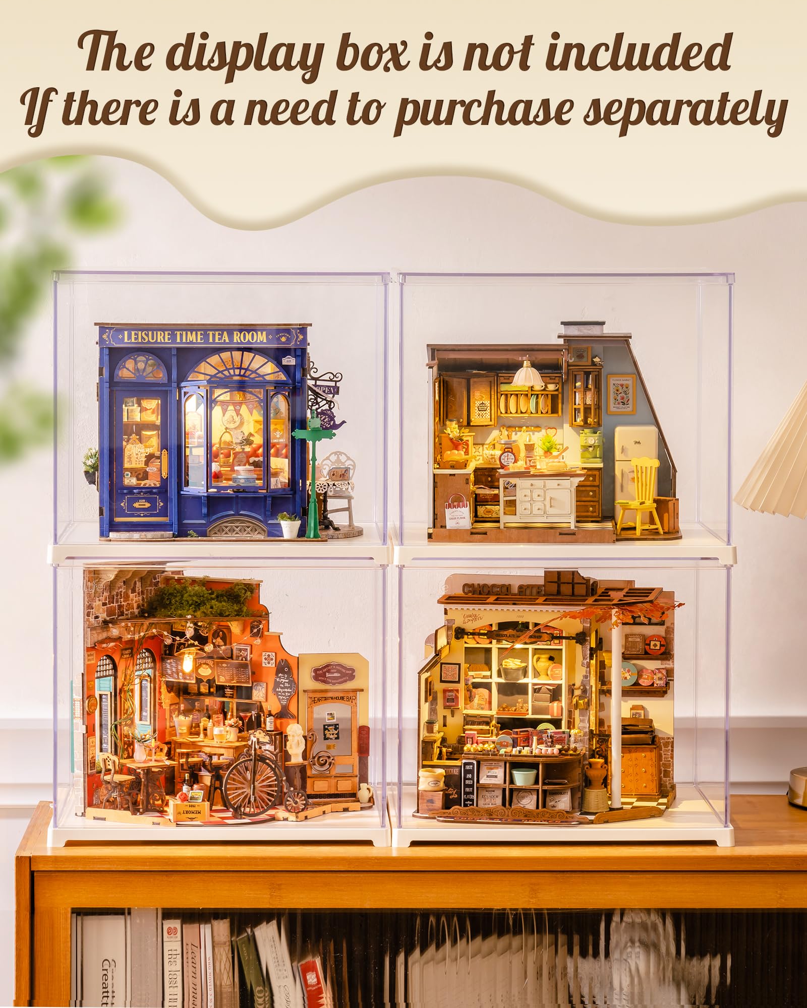 Rolife Henry's Chocolate Shop book nook display beside your favorite reads