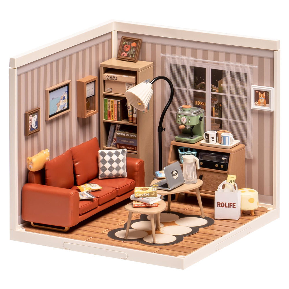 Rolife LED building blocks mini house kit—compact model for mindful creativity.