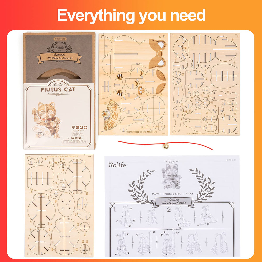 Rolife Lucky Cat gift-worthy packaging ideal for birthdays.