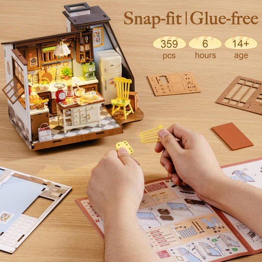Rolife mini house open-structure interior ideal for display