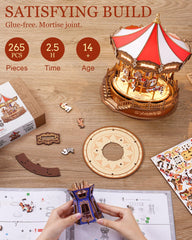 Rolife nine-piece puzzle detail shows interlocking craftsmanship and texture