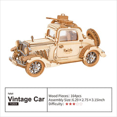 Rolife Retro Car model roof rack with guitar accessory.