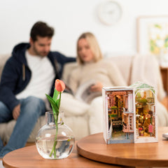 Rolife Sakura Densya detailed woodwork invites careful crafting