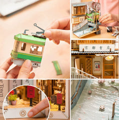 Rolife Sakura Densya DIY booknook assembly guide boosts creativity