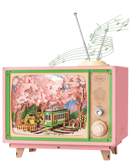 Rolife Sakura Dreamy Tour assembly highlights precise laser-cut pieces for mindful crafting.