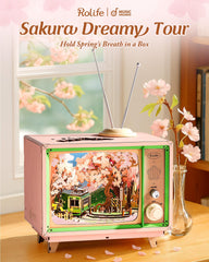 Rolife Sakura Dreamy Tour lighting panel creates mood with layered illumination.