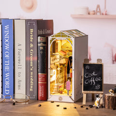 Rolife Sunshine Town tree shade, provides natural ambiance on a shelf.