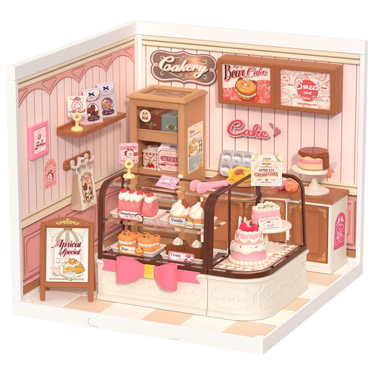 Rolife Super Creator Tasty Cake Shop setup for a cozy diorama display.