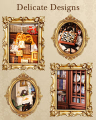 Rolife chandelier detail enhances vintage charm in miniature
