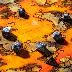Rolledomain dice storage in velvet pouch for easy transport