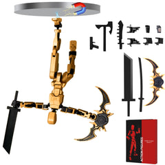 Rolling Art Model 13 magnetic action figure fully assembled for display