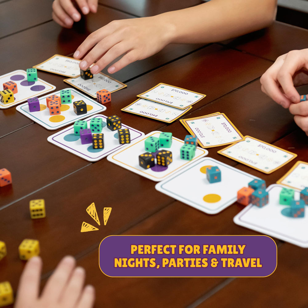 Rolls 2 Riches fast-paced rounds energize family game nights.