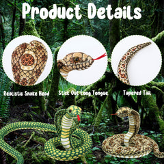 Romart Cobra room decor setup in a jungle-themed corner with plush snake centerpiece.