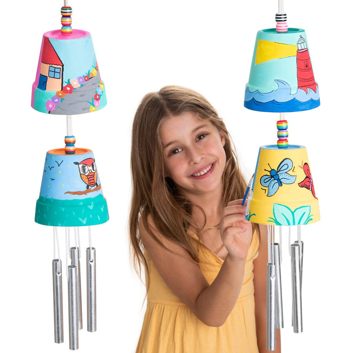Romi's Way wind chime bells shine with larger tones for bright outdoor accents