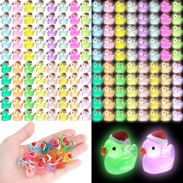 ROMROC luminous mini ducks in bright colors for festive decor and crafts.