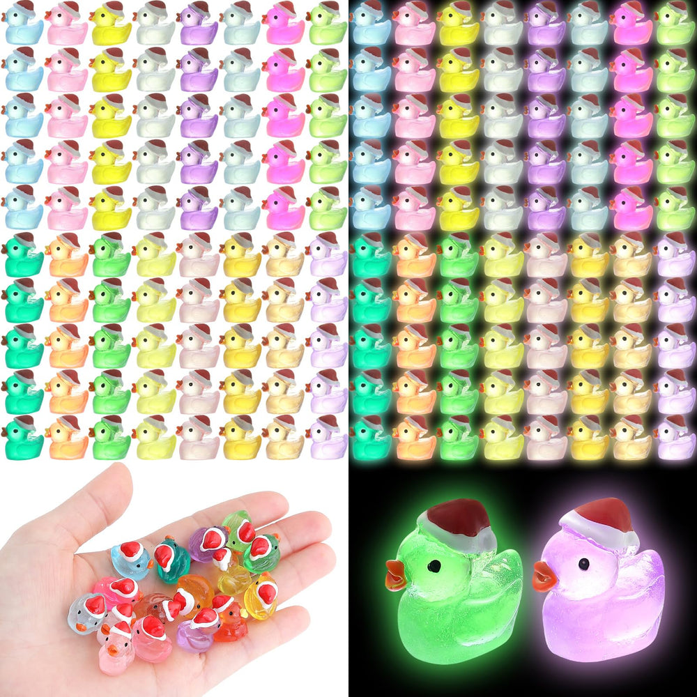 ROMROC luminous mini ducks in bright colors for festive decor and crafts.