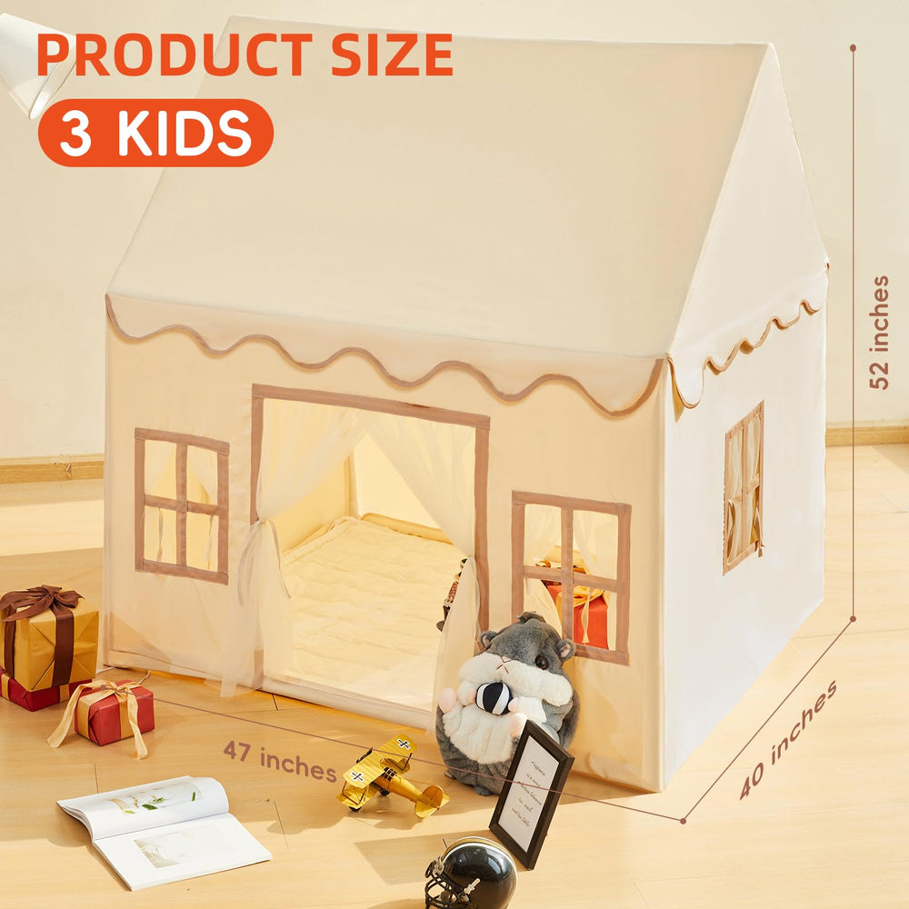 RONGFA playhouse tent windows with curtains for breathable light