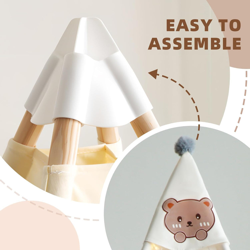 RongFa teepee mesh window, airflow during play and reading