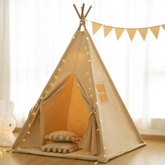 RongFa portable teepee folds flat for storage and easy travel.