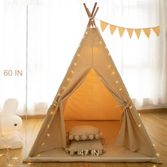 RongFa teepee's spacious 48x48x56 inches enables roomy imagination and reading corners.
