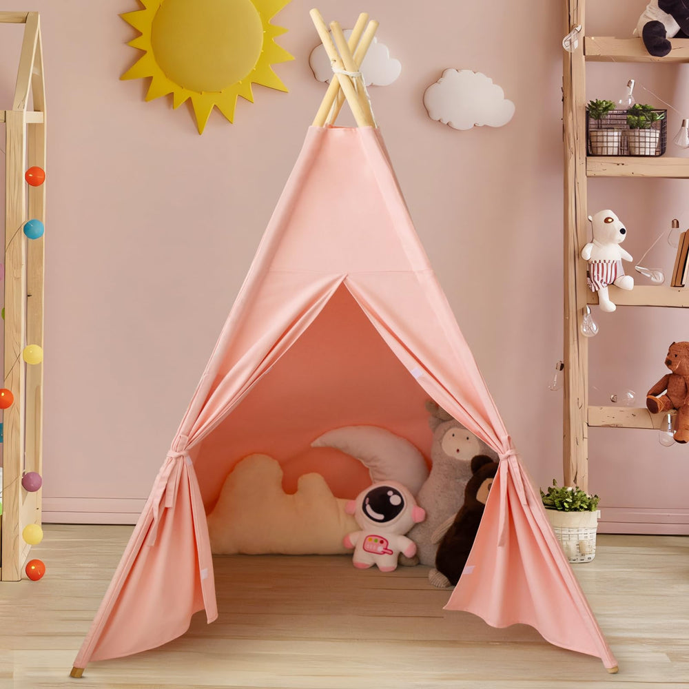 RongFa tent includes colorful flags for a playful touch in any room