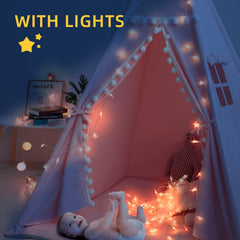RONGFA pink teepee assembled setup, quick and sturdy