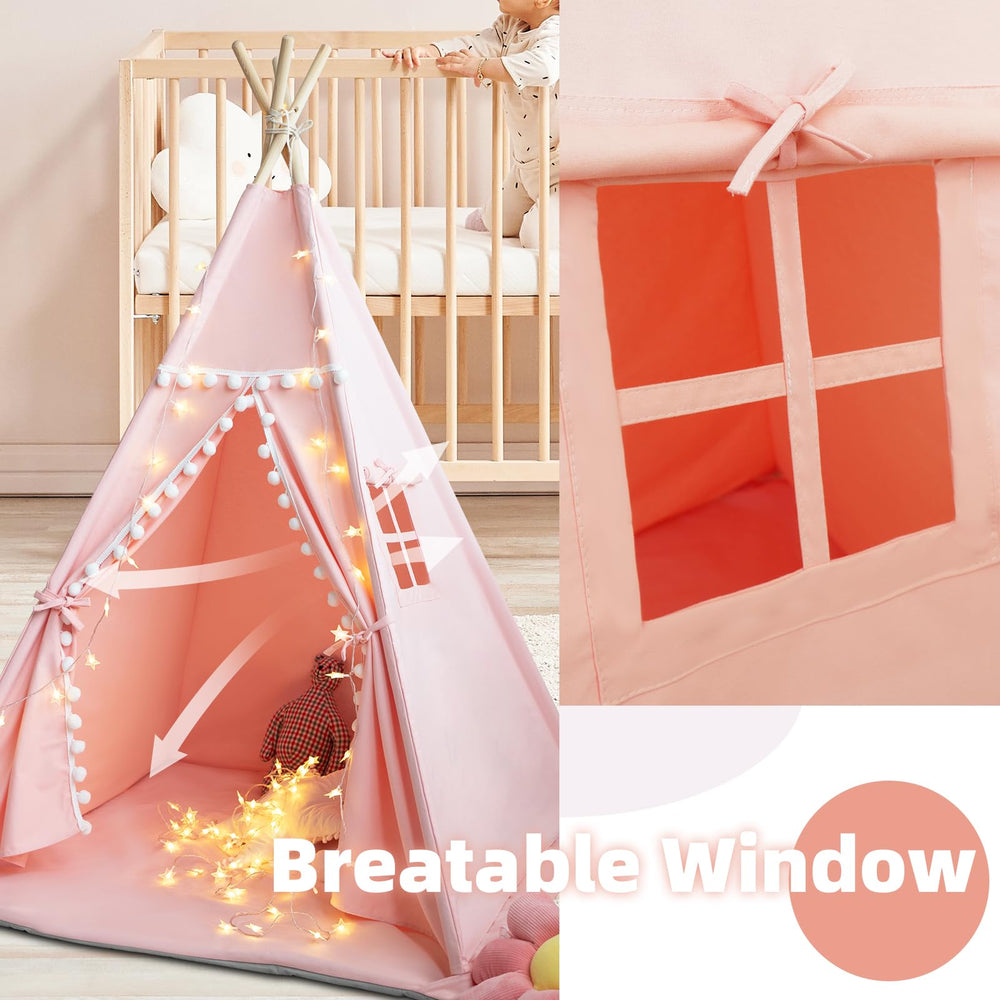 RONGFA pink teepee carry case, easy transport and storage