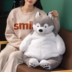 Ronivia Husky weighted plush pillow at 55 cm, great for lounging