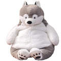 Ronivia Husky weighted plush pillow front view showing large cuddle-friendly design