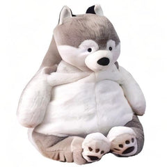 Versatile pillow for reading, resting, and night-time snuggles with Ronivia Husky