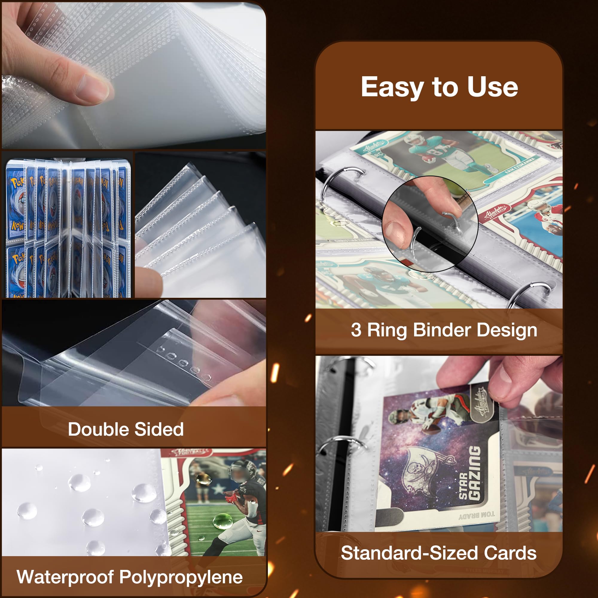 RONMONG PU leather exterior adds durability and water resistance.