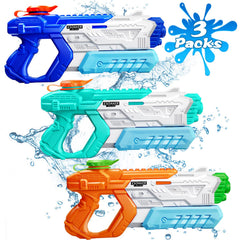 RONSTONE water gun 3-pack in bright colors for family pool fun