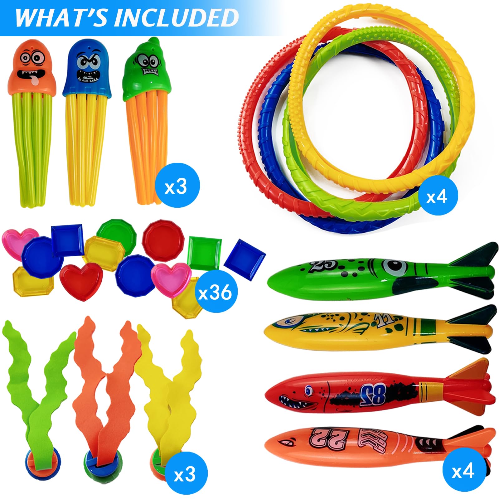 RONYOUNG shark torpedoes brighten pool games and boost coordination.