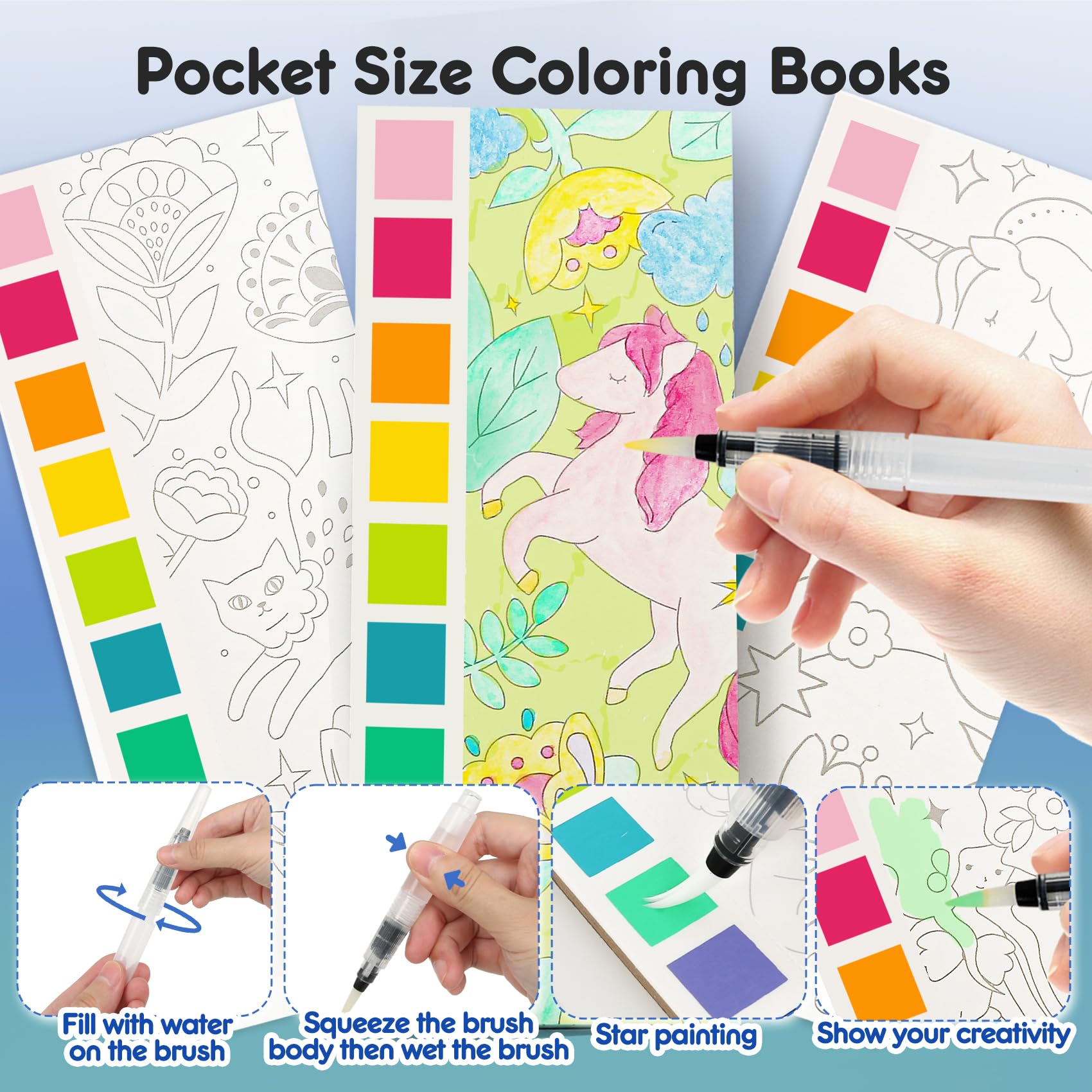 ROOCHKD Mess-free paint with water for clean coloring sessions.