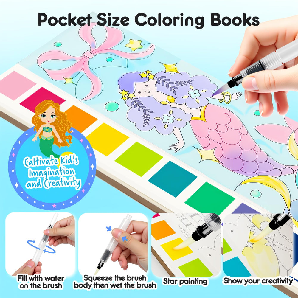 ROOCHKD Pocket watercolor bookmarks for self-colored keepsakes after art time