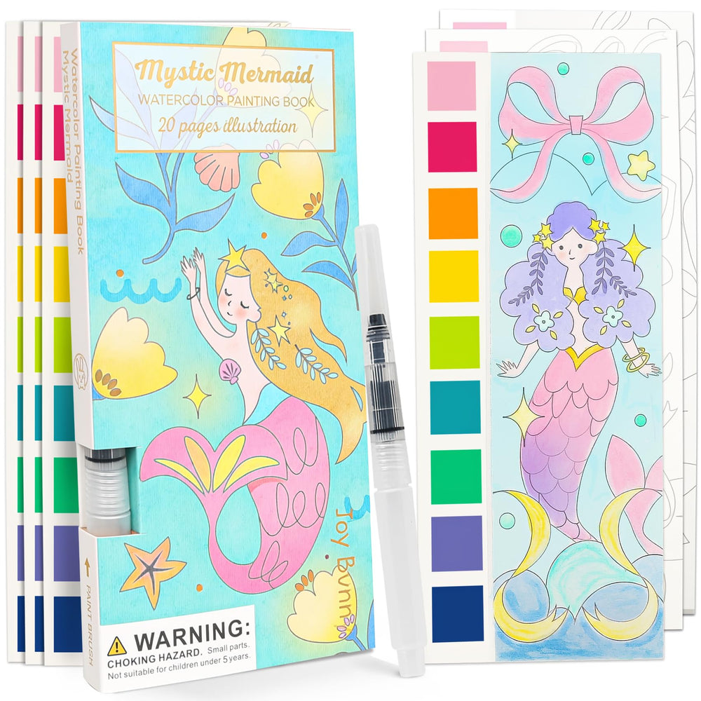 ROOCHKD Unicorn Legend pocket watercolor book with color-ready pages for kids