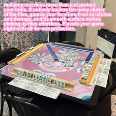 Roocn multi-use mat suits Mahjong, Poker, board games, and cards