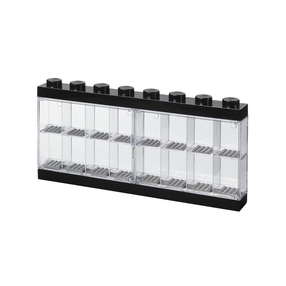 Room Copenhagen Lego minifigure display case 16 black large showcases prized figures neatly.