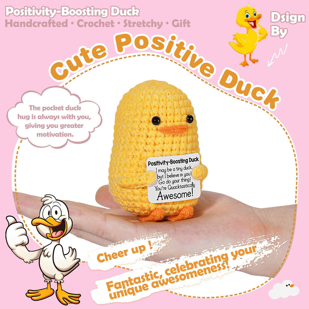 RoomyRoc Handmade Crochet Duck highlights soft yarn texture for comforting touch.