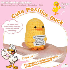 RoomyRoc Handmade Crochet Duck highlights soft yarn texture for comforting touch.
