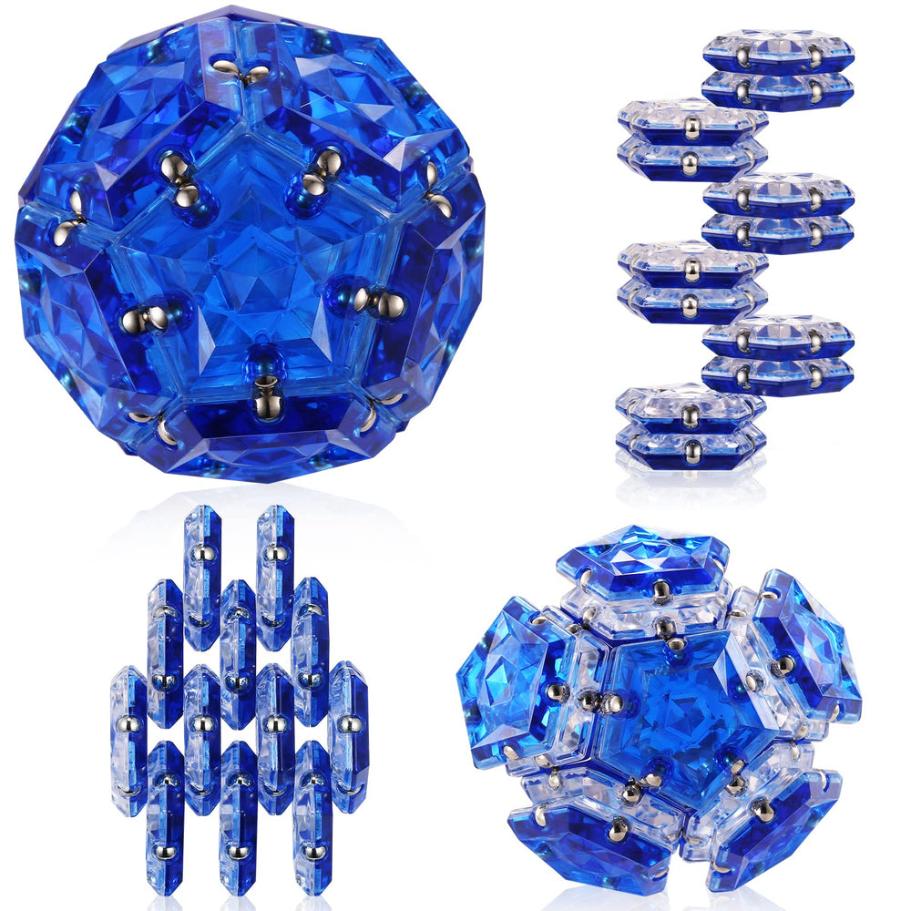 RoomyRoc Magnasphere crystal blue surface for tactile exploration and visual fascination.