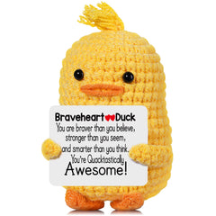 RoomyRoc crochet duck smiling for Valentine gifts for women, adds joy