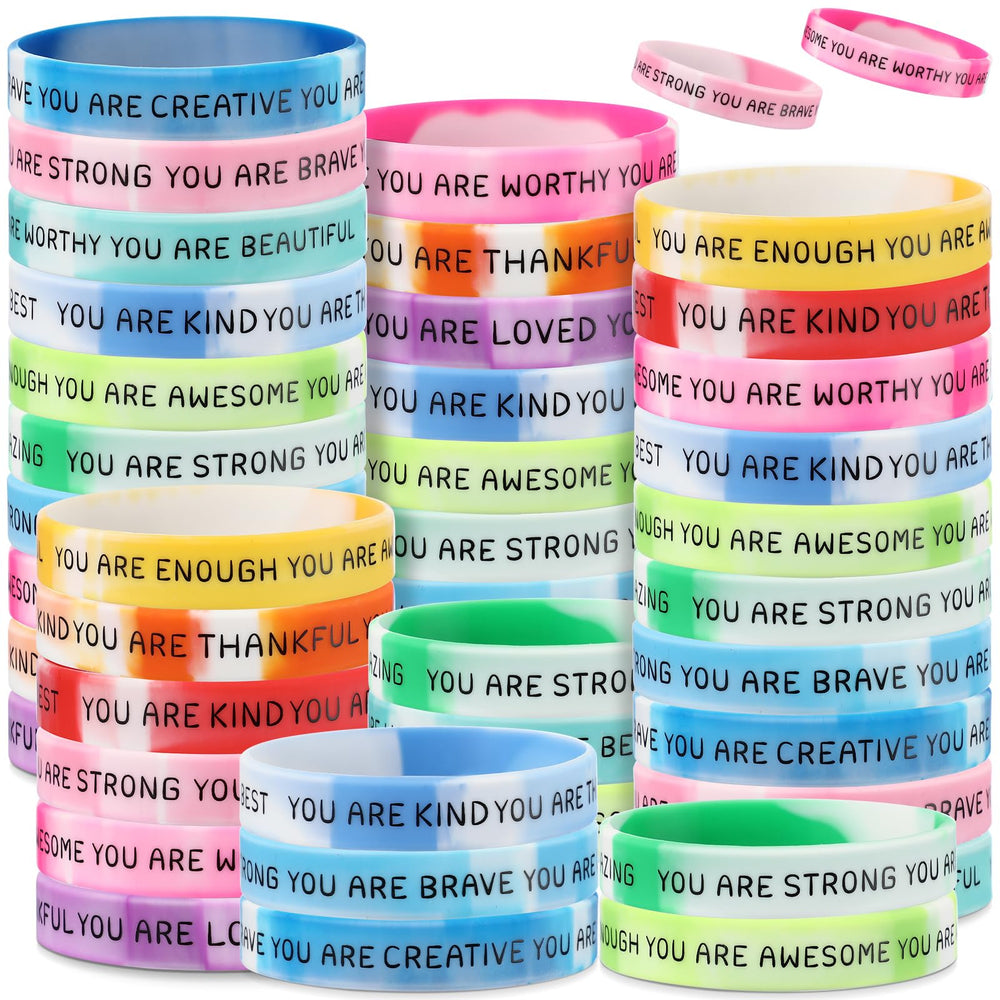 Roowest motivational wristbands with gradient colors offer daily inspiration.