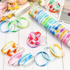 Roowest silicone wristbands are stretchy and durable for all-day wear.