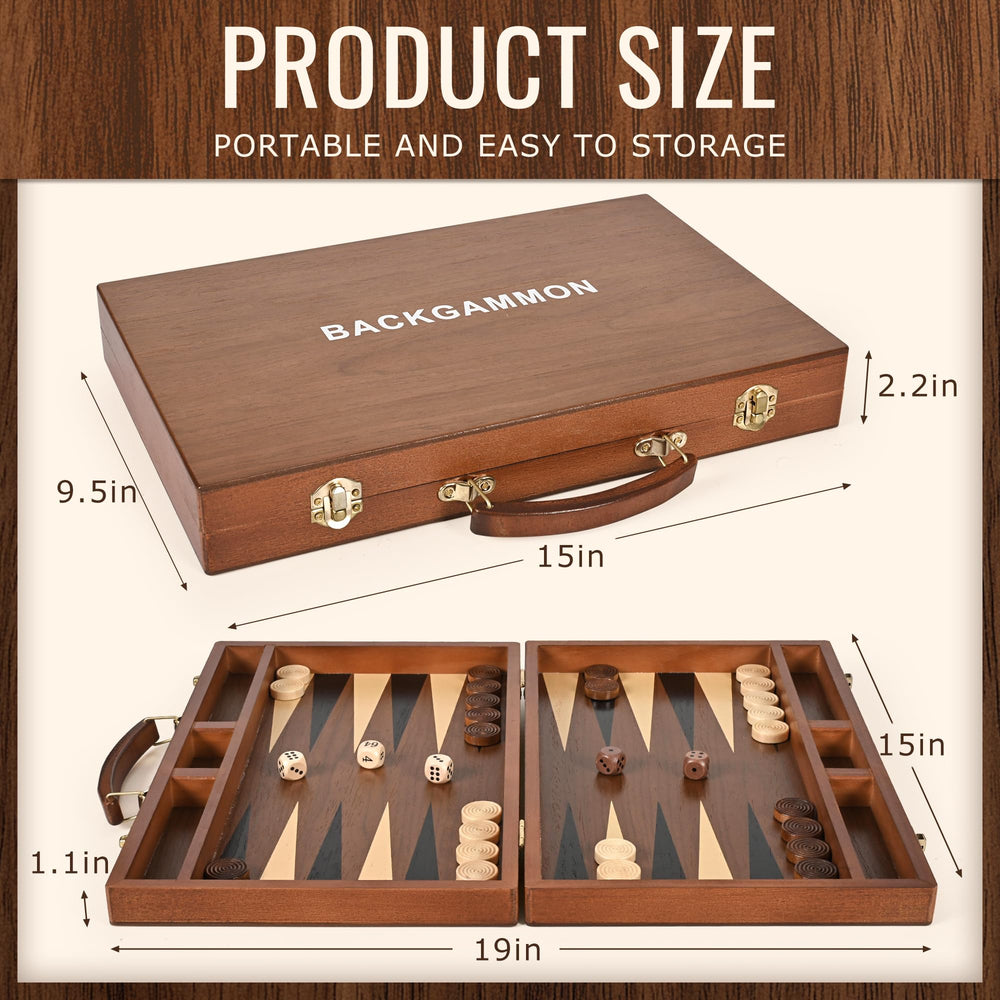 Ropoda backgammon setup on a table ready for family game night.